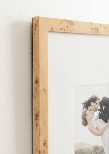 Kate and Laurel 16" x 20" Natural Brown Burlock Picture Frames with 8" x 10" Mat, 2ct.